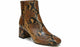Brown Snake Print Leather